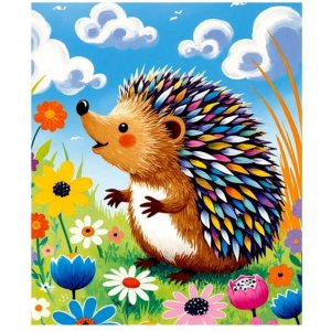Алмазная мозаика с мольбертом ЕЖИК 21х25см M-12373