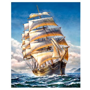 Алмазная мозаика с мольбертом КОРАБЛЬ 21х25см M-12377
