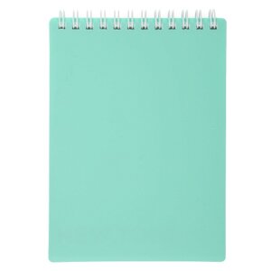 Блокнот 80л А6 Клетка NEWtone PASTEL Мята пластик обл на гребне 80Б6A1гр_05039