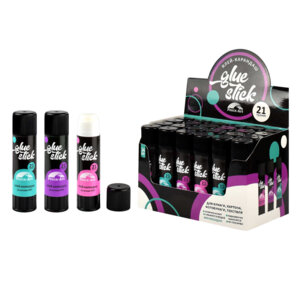 Клей карандаш 21г Круги на черном PVP основа 57462/ 24