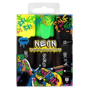 Набор текстовыделителей 3цв Включи неон 64538
