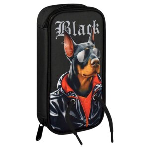 Пенал 1 отд Доберман 10х20х4.5см 64169