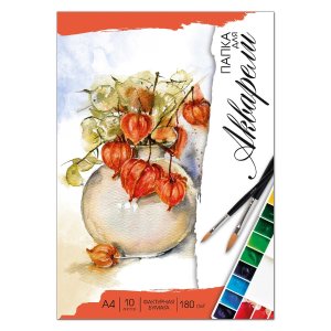Папка для акварели 10л А4 Букет Физалиса 180г/м2 62821