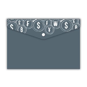 Папка для карт и визиток 10,5х7,4см Серый пластик 65865