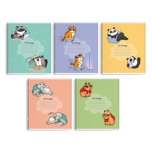 Тетрадь  12л Клетка Забавные зверята 65758