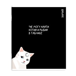 Тетрадь предм 48л Клетка КОТЫ МЕМЫ Химия 69826