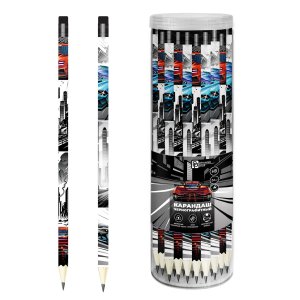 Карандаш ч/г HB Гонки трехгранн асс 70090