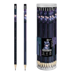 Карандаш ч/г HB Кибер аниме трехгранн асс 70091