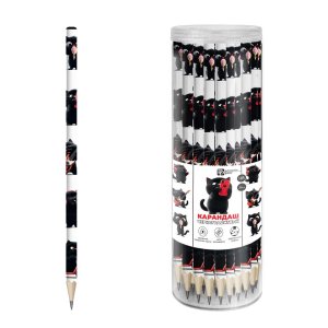 Карандаш ч/г HB Черный кот трехгранн асс 70173