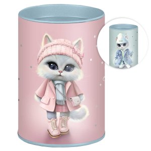 Копилка подставка для канц принадлежностей 10,4х7,5х7,5см Городские кошечки 69370