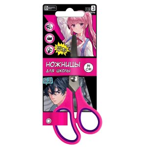 Ножницы 14см Аниме комикс розовый 68490