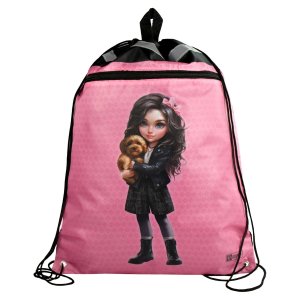 Мешок для обуви БРЮНЕТКА С СОБАЧКОЙ 36x48см 69182