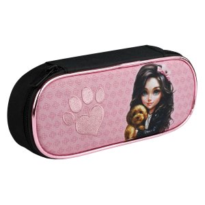 Пенал  68329/ 24 БРЮНЕТКА С СОБАЧКОЙ (без наполнения, 22х8.5х4.7 см, полиэстер,
