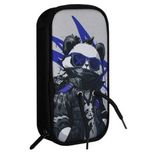 Пенал  68336/ 24 КРУТОЙ ПАНДА (без наполнения, 10х20х4.5 см, полиэстер, молния,