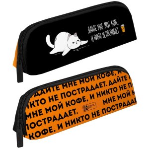 Пенал  68344/ 48 КОТ (без наполнения, 20х6.5х5.5 см, полиэстер, молния, сублима