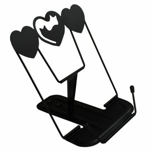 Подставка для книг и учебников КОТЫ И СЕРДЕЧКИ ЧЕРНЫЙ (17.5x18x15см 69618