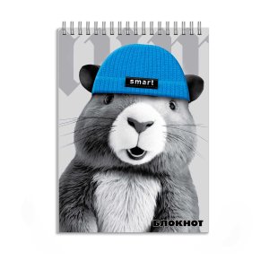 Блокнот 96л А6 КАПИБАРА В ШАПОЧКЕ Спираль 70139