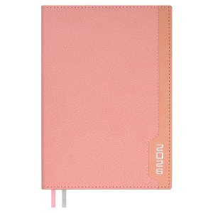 Ежедневник 176л датир А5 2026 ESCALADA #ДУМАЙ КАК МИЛЛИАР Джут Розовый Кожзам 70235