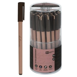 Ручка шар 0,5мм Синяя Аланс Коричневый корп 71860