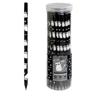 Карандаш чернографитный арт. 70085 / 36 ТРИ КОТА (ПЭТ-тубус, 36 шт., ассорти, твердость грифеля: HB,