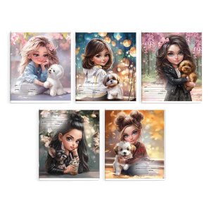 Тетрадь  12л Клетка 68519/ 10 ВЕРНЫЕ ДРУЗЬЯ /А5+, мягкий переплёт (2 ск