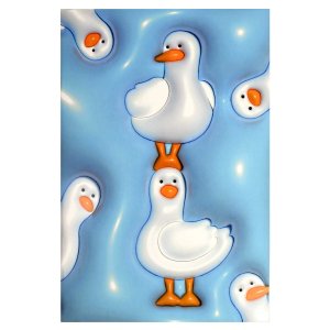 Тетрадь, 32 л. дизайнерский блок(клетка), арт. 70425/ 3D-ГУСИ/ 141х215 мм, А5 мягкий переплёт (2 ско