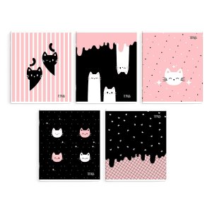 Тетрадь  48л клетка РОЗОВЫЕ КОТЫ 68573