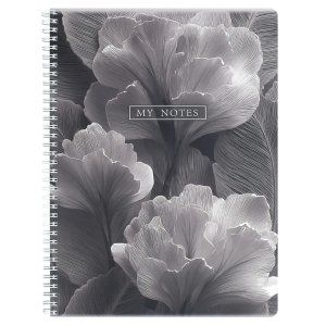 Тетрадь  96л Клетка ЛЕПЕСТКИ/ А4 гребень по длинной стороне, мелован 72639