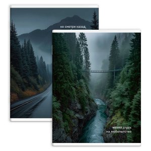 Тетрадь  80л Клетка А4 перевертыш ПУТЬ ЧЕРЕЗ ГОРЫ 73673