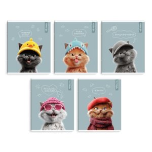 Тетрадь  48л Клетка Коты в школе 70921