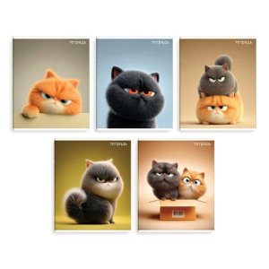 Тетрадь  48л Клетка Котяры 70945