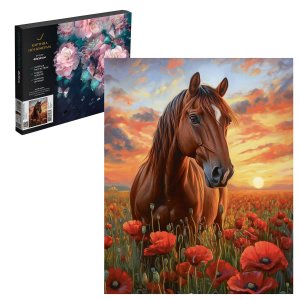 Картина по номерам ЛОШАДЬ В МАКОВОМ ПОЛЕ 71258