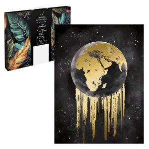 Картина по номерам с поталью ПЛАНЕТА 67970