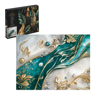 Картина по номерам с поталью ИЗУМРУДНОЕ ЗОЛОТО 71278