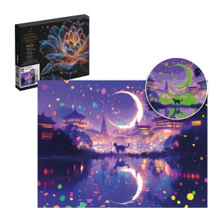 Картина по номерам со светящимися красками ПРОГУЛКА ПОД ЛУНОЙ 71296