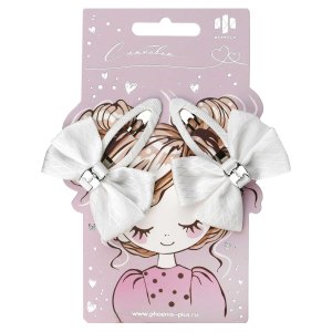 Набор заколок для волос клик-клак БАНТЫ 5,5 см  2 шт в наборе 71745