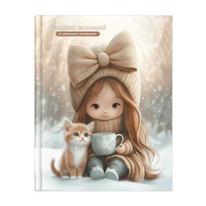 Дневник 1-11 ДЕВОЧКА С КОТЕНКОМ И КОФЕ 72731