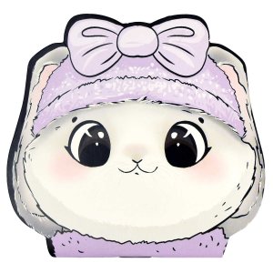 Блокнот 30л МИЛЫЙ ЗАЙКА 120х117 мм фигурная вырубка мягкий переплёт 67596