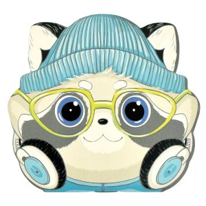 Блокнот 30л МОДНЫЙ ЕНОТ 120х117 мм фигурная вырубка мягкий переплёт 67598