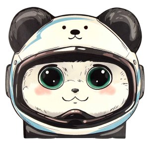 Блокнот 30л ПАНДА-КОСМОНАВТ 120х117 мм фигурная вырубка мягкий переплёт 67599