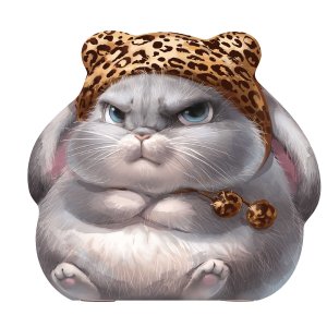 Блокнот 32л  СЕРДИТЫЙ КРОЛИК 130х120 мм фигурная вырубка мягкий переплёт 72650