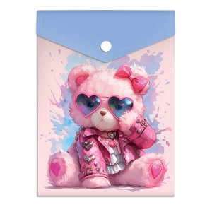 Папка для документов А6 РОЗОВЫЙ МИШКА 72383