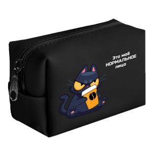 Кошелёк для банкнот и монет КОТ С КОФЕ 10х7х5 см 72828