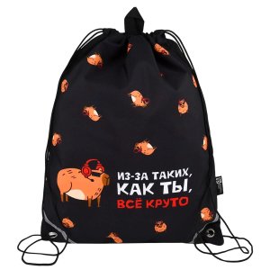 Мешок для обуви КРУТАЯ КАПИБАРА 36x48 см 72329