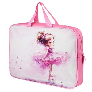 Папка для тетрадей с ручками А4 текстиль БАЛЕРИНА В КЕДАХ 72392