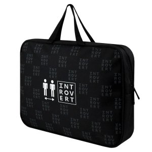 Папка для тетрадей с ручками А4 текстиль ФРАЗЫ С ХАРАКТЕРОМ Интроверт 72396