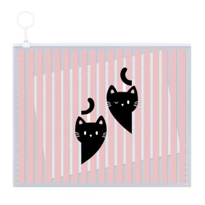 Папка для документов А6 ДВА КОТА пласт на молнии 72236