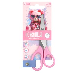 Ножницы 13,5см РОЗОВЫЙ МИШКА розовый 72863