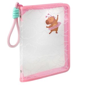 Папка для тетрадей пластиковая КАПИБАРА-МИЛАШКА на молнии А5 72368