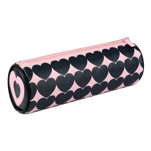 Пенал СЕРДЦА НА РОЗОВОМ без наполнения 20х7 см искусственная кожа 71969